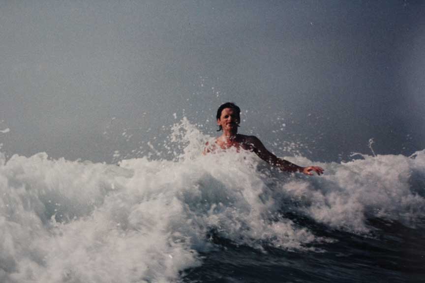 Swimming in the Bay of Bengal, Kanya Kumari