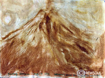 Drawing, flowers, dirt, from the place, 1992 napob