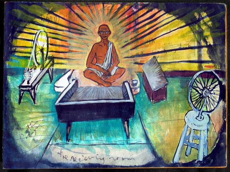 The Receiving Room, watercolor on paper, 5 x 7 in. 1991