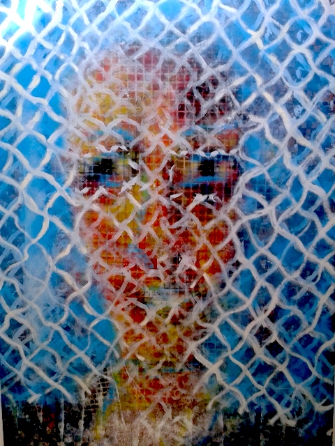 Old Man, Oct 23rd, 2014 acrylic on canvas, 44 x 66 in.