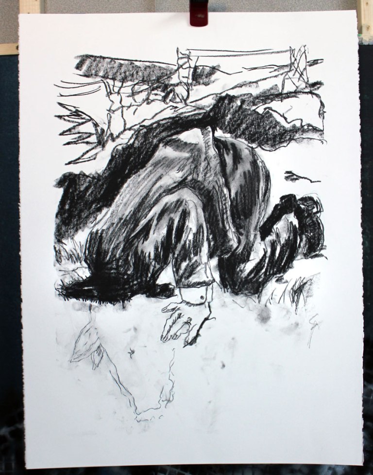 "Greed without Future", 31 x 21 in., 2015